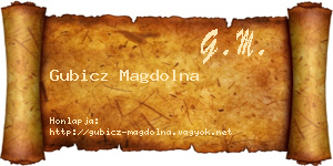 Gubicz Magdolna névjegykártya